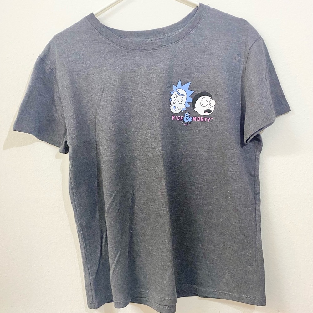 Rick And Morty Grey Short Sleeve Shirt Adult Swim